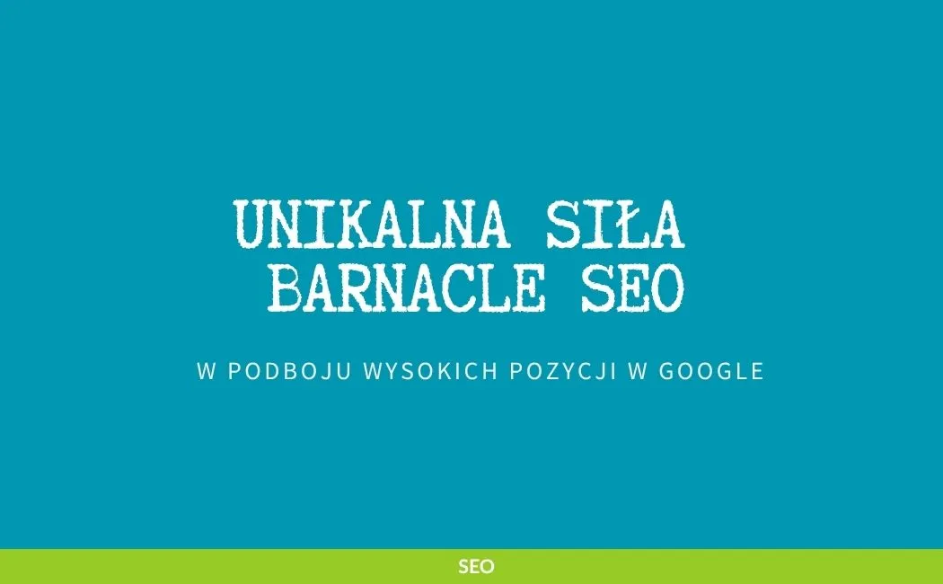Unikalna siła Barnacle SEO w podboju wysokich pozycji w Google